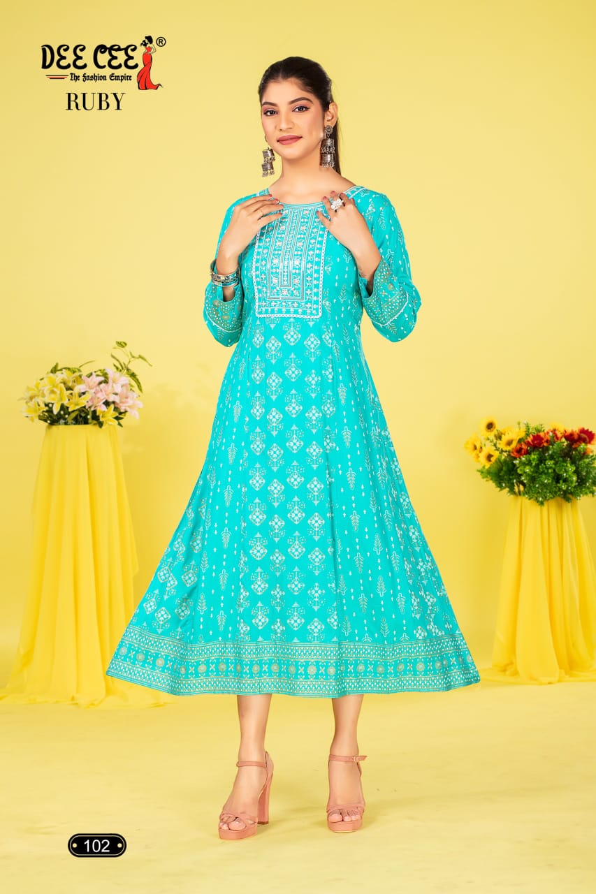 Ruby By Deecee Rayon Palin Printed Kurti Wholesale Price In Surat